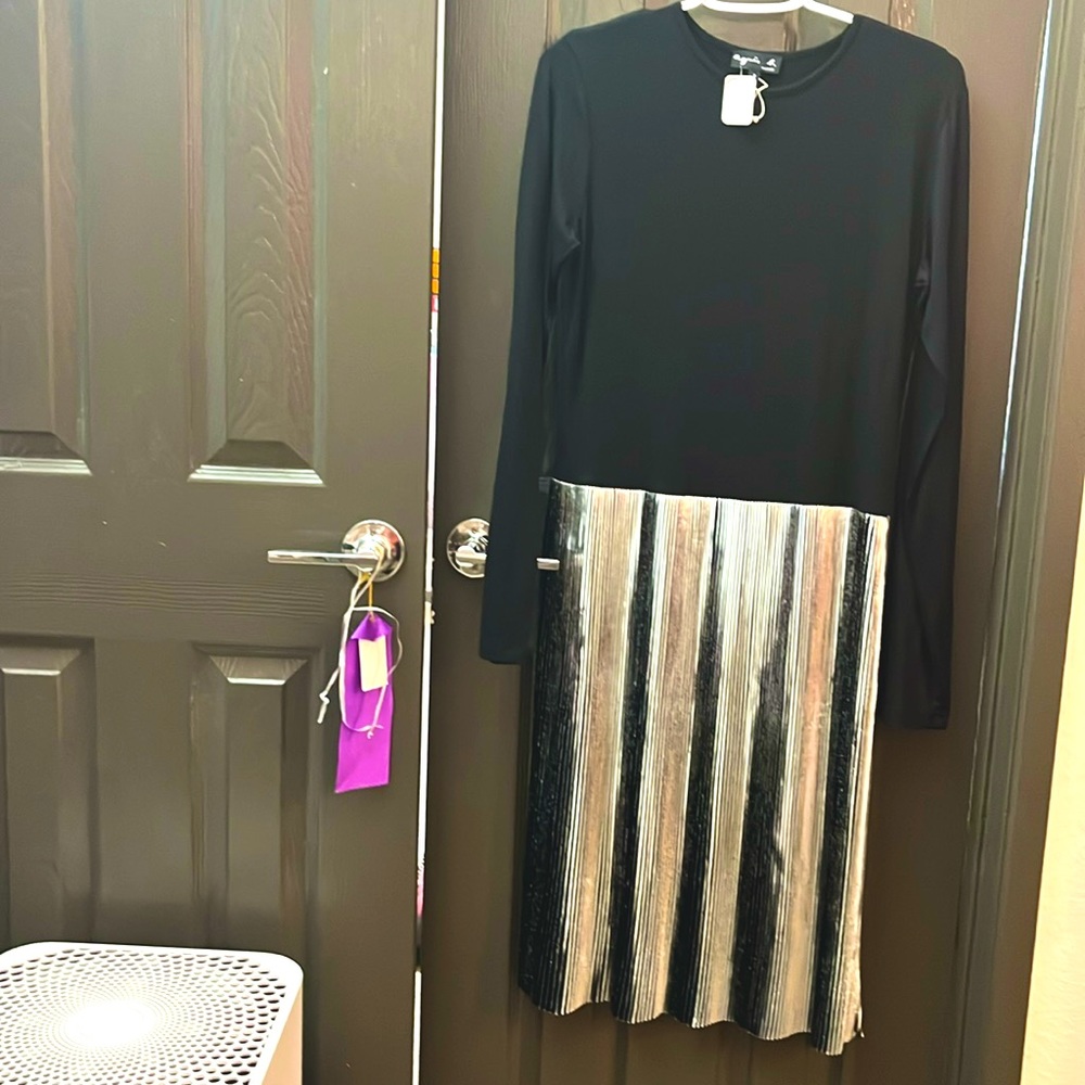 Agnès B silver black dress never worn NEW